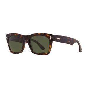 Tom Ford Sunglasses Square Full Rim, Dark Havana Frame and Green Lens FT106252Т